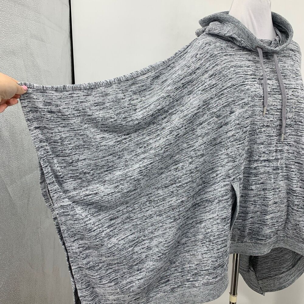 Athleta Hooded Poncho Womens S Small Grey Blissful Drawstring Pullover Workout - Picture 4 of 16
